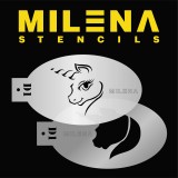 Milena Stencils - Cute Unicorn